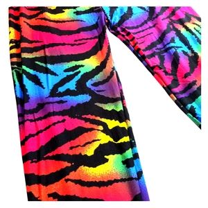 Colorful Tiger Stripped high-waist legging